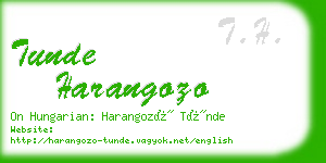 tunde harangozo business card